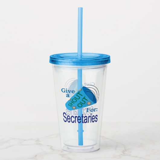 Naar de secretarissen acryl drinkbeker (Voorkant)