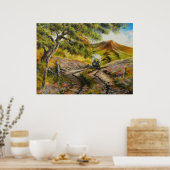 Naar de stad Afdrukken met volledige olieverf Poster (Keuken)