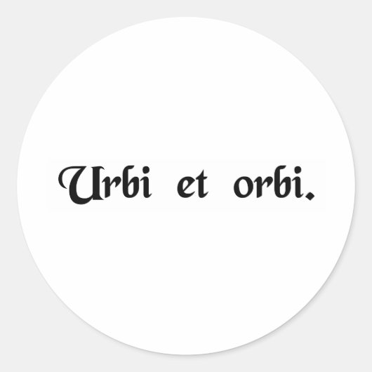 Naar de stad en naar de wereld. ronde sticker (Voorkant)
