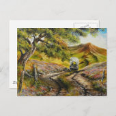 Naar de stad Painitning door David Paul Briefkaart (Voorkant / Achterkant)