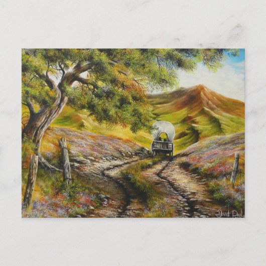 Naar de stad Painitning door David Paul Briefkaart (Voorkant)