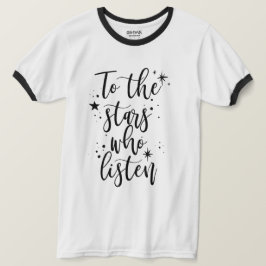 Naar de sterren die luisteren t-shirt