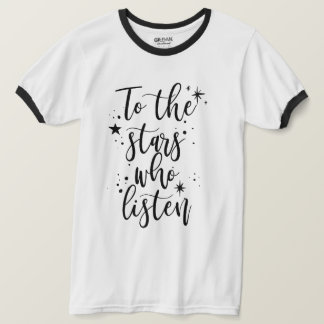 Naar de sterren die luisteren t-shirt