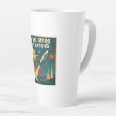 "Naar de sterren en verder"  ruimtevaart Latte Mok (Rechterhoek)