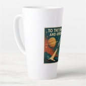 "Naar de sterren en verder"  ruimtevaart Latte Mok (Linkerhoek)