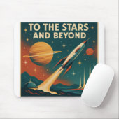 "Naar de sterren en verder"  ruimtevaart Muismat (Met muis)