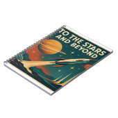 "Naar de sterren en verder"  ruimtevaart Notitieboek (Linkerzijde)