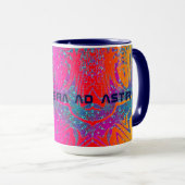 Naar de sterren - met dit neonkleurige mok (Voorkant rechts)