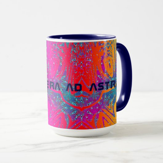 Naar de sterren - met dit neonkleurige mok (Voorkant rechts)