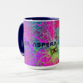 Naar de sterren - met dit neonkleurige mok (Voorkant links)