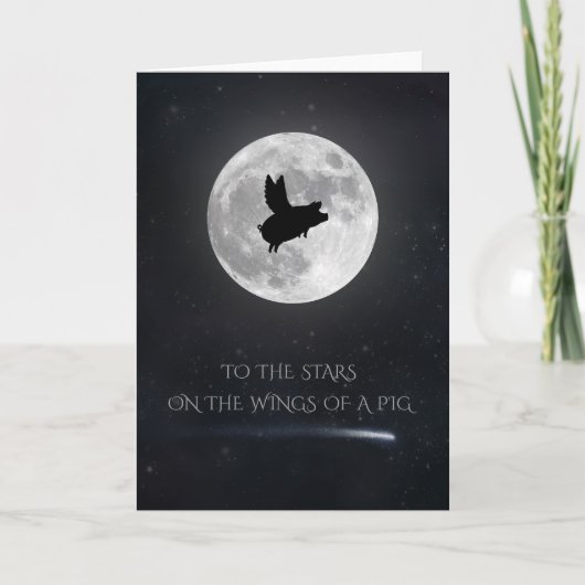 naar de sterren op de vleugels van een varken kaart (Voorkant)
