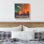 Naar de sterren vanuit hier canvas afdruk (Insitu (Slaapkamer))