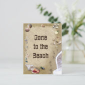 Naar de strand briefkaart (Staand voorkant)