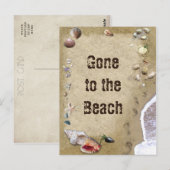 Naar de strand briefkaart (Voorkant / Achterkant)