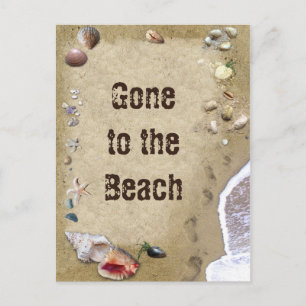 Naar de strand briefkaart