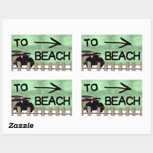 Naar de strand leuke Sticker (Vel)