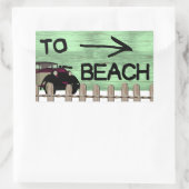 Naar de strand leuke Sticker (Tas)