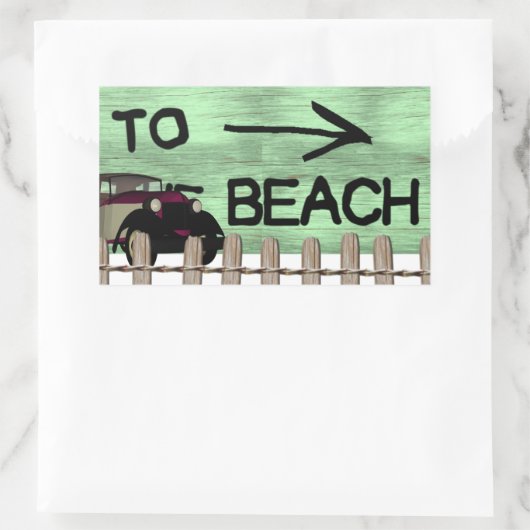 Naar de strand leuke Sticker (Tas)