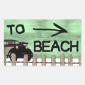 Naar de strand leuke Sticker (Voorkant)