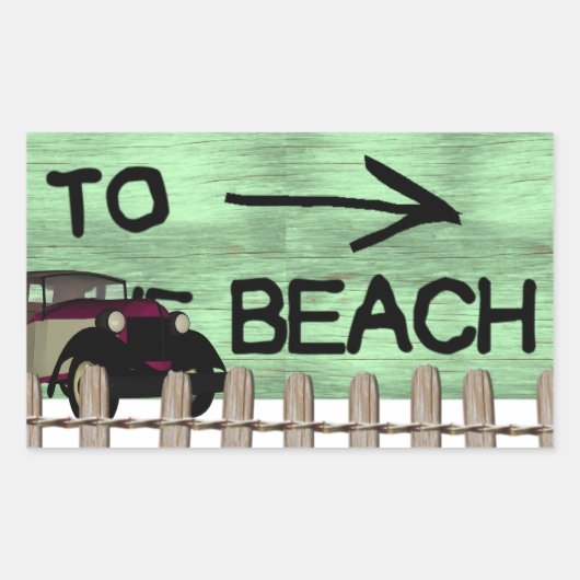 Naar de strand leuke Sticker (Voorkant)