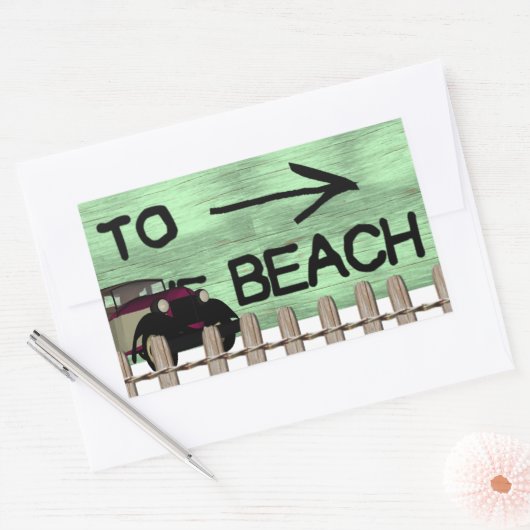Naar de strand leuke Sticker (Envelop)