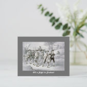 Naar de strijd voor vrijheid! briefkaart (Staand voorkant)