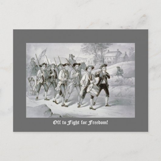 Naar de strijd voor vrijheid! briefkaart (Voorkant)