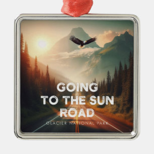 Naar de Sun Road Montana Eagle Metalen Ornament