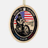 Naar de Sun Road Montana-motor Keramisch Ornament (Rechts)