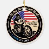 Naar de Sun Road Montana-motor Keramisch Ornament (Achterkant)