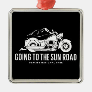Naar de Sun Road Montana Motorcycle gaan Metalen Ornament