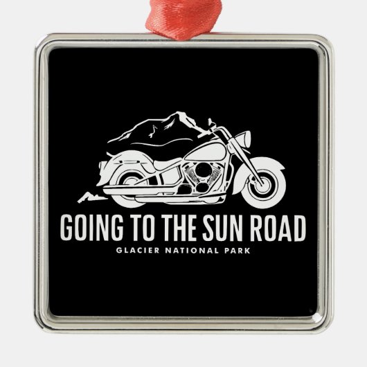 Naar de Sun Road Montana Motorcycle gaan Metalen Ornament (Voorkant)