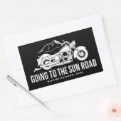 Naar de Sun Road Montana Motorcycle gaan Rechthoekige Sticker (Envelop)