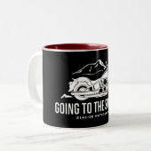 Naar de Sun Road Montana Motorcycle gaan Tweekleurige Koffiemok (Voorkant links)