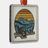 Naar de Sun Road Montana Retro Metalen Ornament (Rechts)