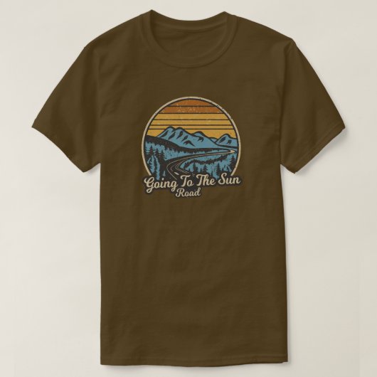 Naar de Sun Road Montana Retro T-shirt (Design voorkant)