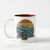 Naar de Sun Road Montana Retro Tweekleurige Koffiemok (Links)