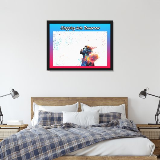 Naar de toekomst stappen canvas afdruk (Insitu (Slaapkamer))