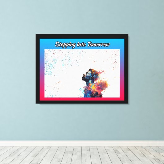 Naar de toekomst stappen canvas afdruk (Insitu (Houten vloer))