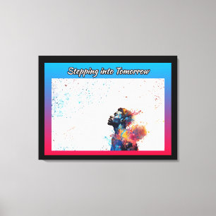 Naar de toekomst stappen canvas afdruk