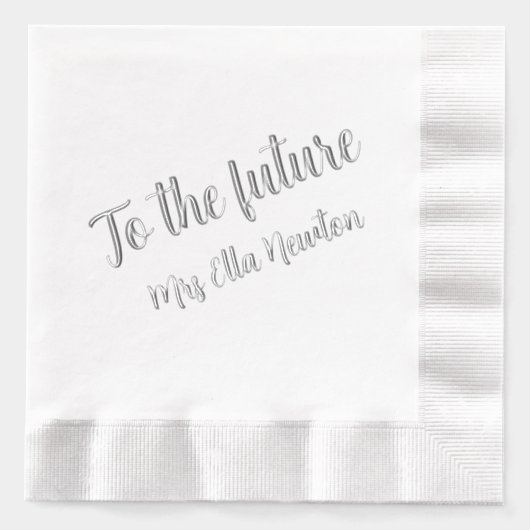 Naar de toekomstige bruid bruiloft douche folie servetten (Voorkant)