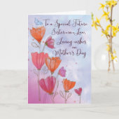 Naar de toekomstige zuster in Law Moederdag Love C Kaart (Gele Bloem)