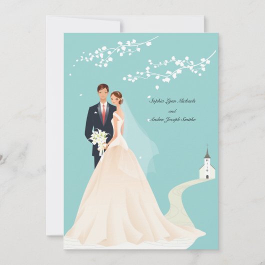 Naar de uitnodiging voor een Chapel Wedding (Voorkant)