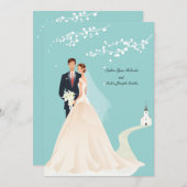 Naar de uitnodiging voor een Chapel Wedding (Voorkant / Achterkant)