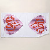 Naar de Valentijn van het strand Strandlaken (Voorkant)