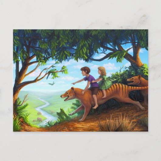 Naar de vallei van de megafauna briefkaart (Voorkant)