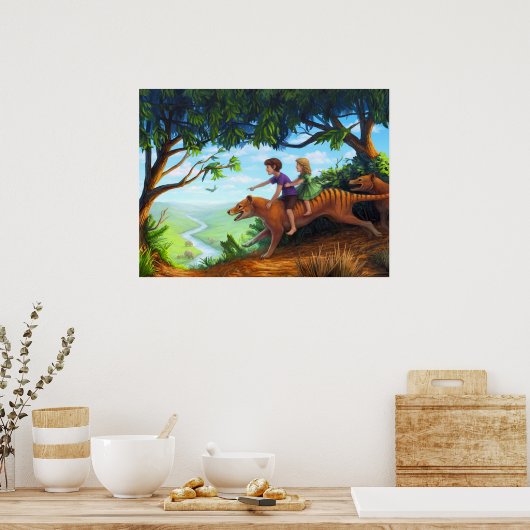 Naar de vallei van de megafauna poster (Keuken)