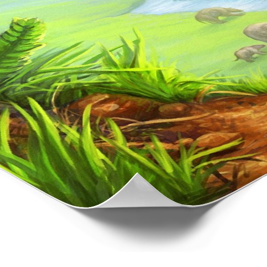 Naar de vallei van de megafauna poster (Hoek)