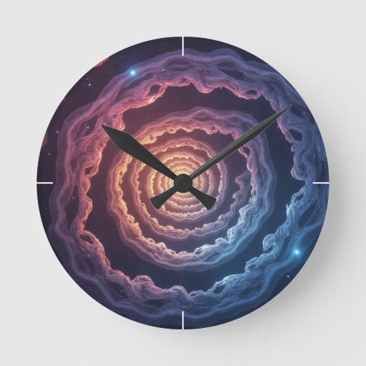 Naar de  van het universum ronde klok (Voorkant)