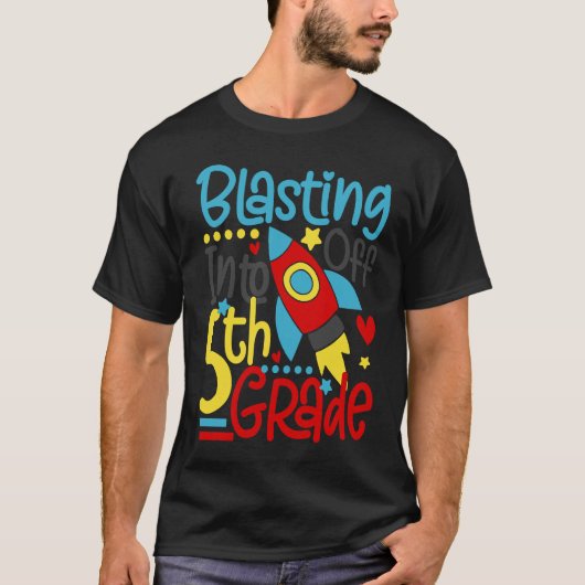 Naar de vijfde klas terug naar school t-shirt (Voorkant)